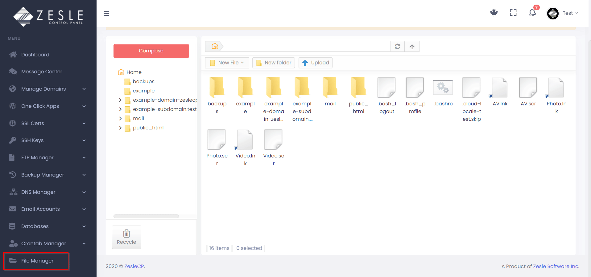 ZesleCP File Manager Features